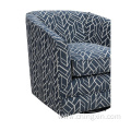 Wholesale Navy Fabric Swivel Armed Accent Chair